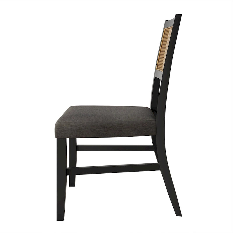 Chaise de salle à manger en bois en lin contemporaine CraftPorch, lot de 4