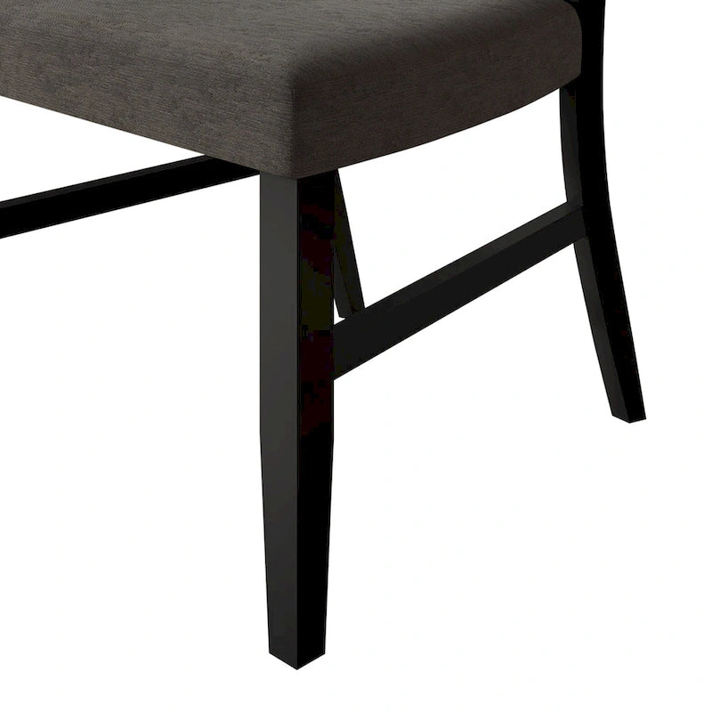 Chaise de salle à manger en bois en lin contemporaine CraftPorch, lot de 4