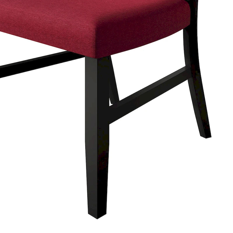 Chaise de salle à manger en bois en lin contemporaine CraftPorch, lot de 4